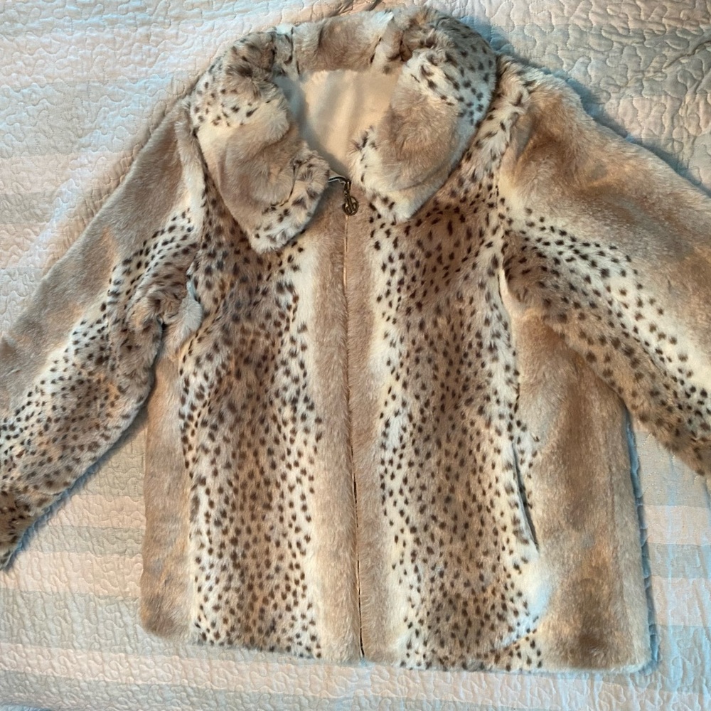 Dennis basso vintage faux fur coat